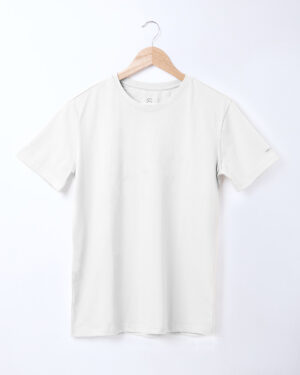 Pure Cotton T-Shirt for Men and Women -Plain - White, L