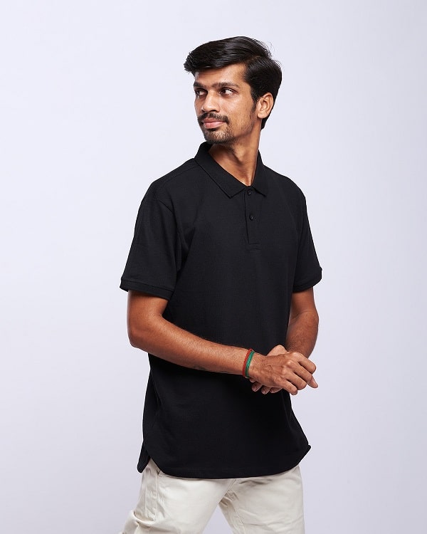 Pure cotton collar tshirt for men and women medium size near me online india tirupur tamilnadu
