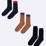 High-quality cotton crew socks for men and women, blending sophistication and comfort for any occasion