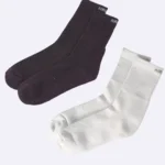 Premium Cotton Crew Socks for Men and Women Pack of 2 Pairs