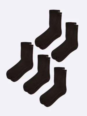 Durable crew socks made from a high-quality cotton blend, providing a comfortable and supportive fit that lasts throughout the day.