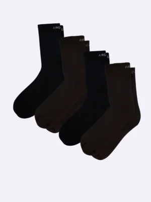 Premium crew socks for men and women made with cushioned, breathable fabric that wicks moisture away, keeping feet dry and comfortable all day.