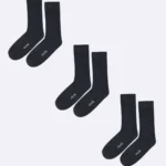 Classic ribbed design dress socks for men and women, providing all-day comfort and a polished look for professional and formal events.