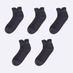 Sneaker socks featuring cushioned heels and arch support, offering enhanced comfort and support for your feet during athletic or casual activities.